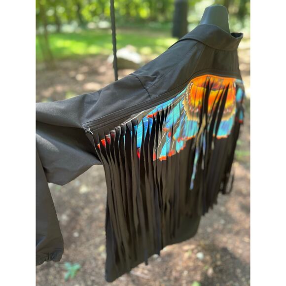 MARCELO BURLON COUNTY OF MILAN Jacket Size S Removable Wings Fringes - Picture 6 of 17